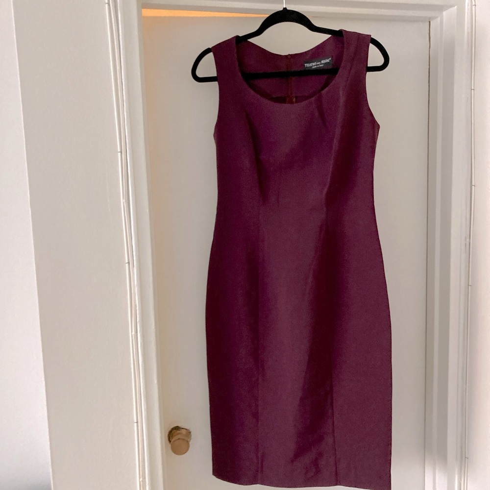 Theatro dei Sogni , Knee length dress in Eggplant color size M